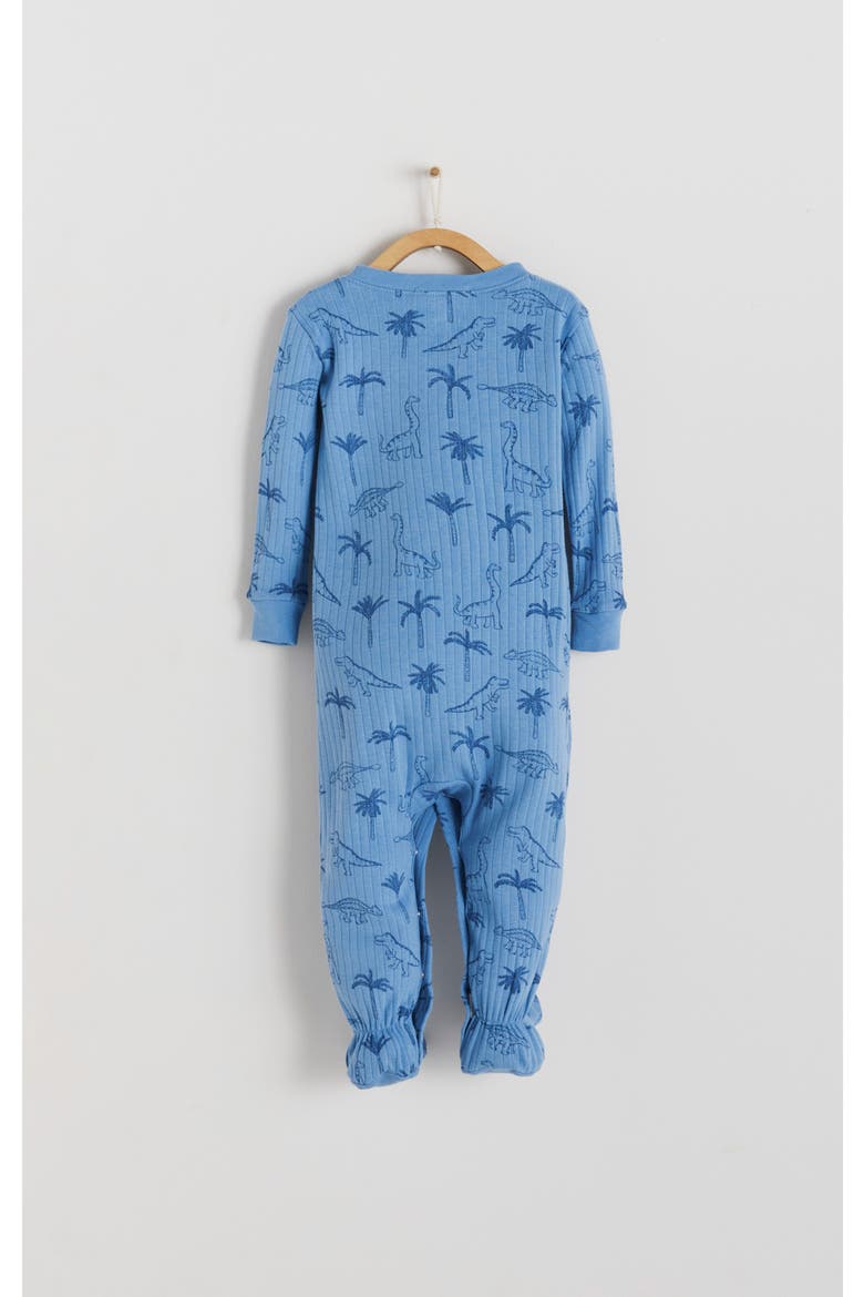 Premium Cotton Roar Snug Fit Footie Pajama for Infant, Alternate, color, Blue