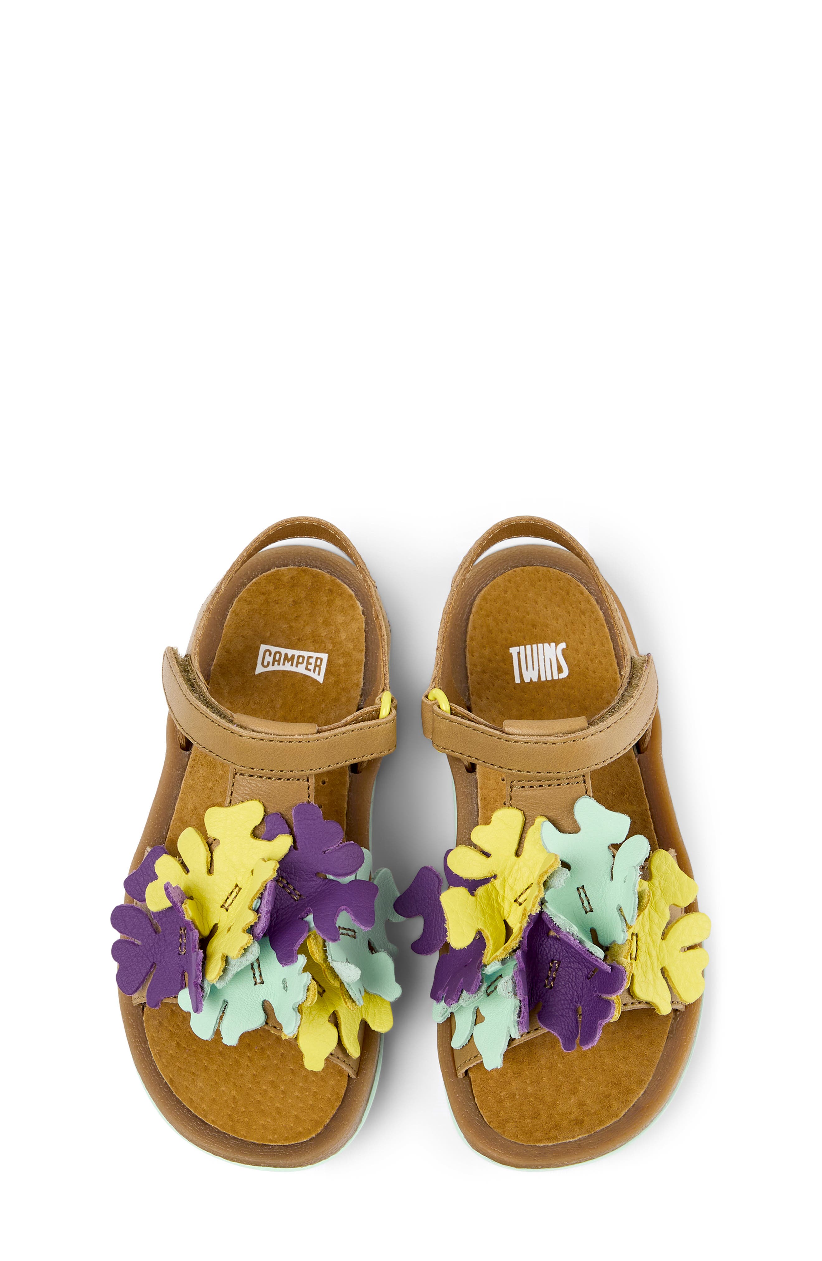 Kids' Bicho Twins Leather Sandal, Alternate, color, MULTI - ASSORTED