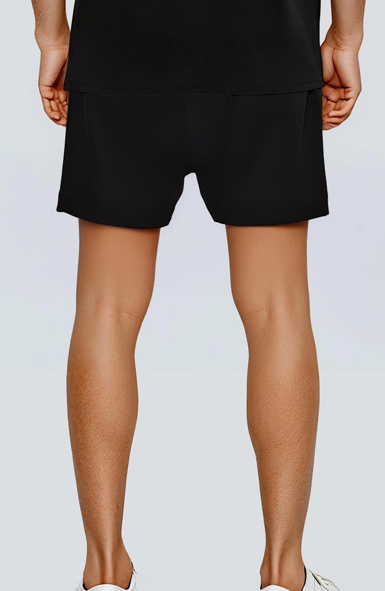 D.RT Logo Cotton Terry Shorts, Alternate, color, Black