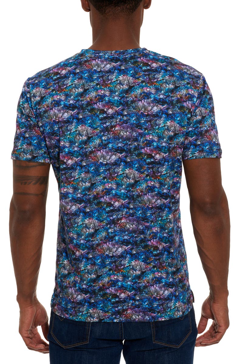 Robert Graham Flower in Space Cotton T-Shirt, Alternate, color,