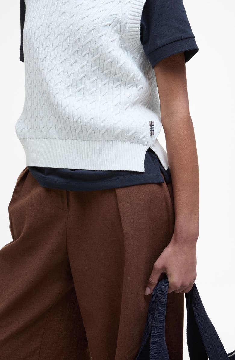 Barbour Hartland Knit Vest, Alternate, color, Cloud