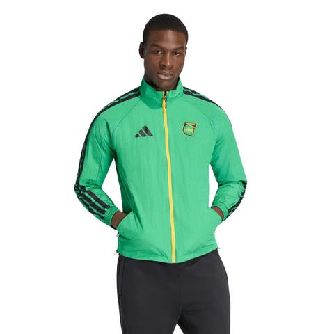 Men's adidas Green Jamaica National Team Anthem Full-Zip Jacket