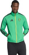 adidas Men's adidas Green Jamaica National Team Anthem Full-Zip Jacket