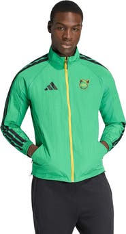 adidas Men's adidas Green Jamaica National Team Anthem Full-Zip Jacket