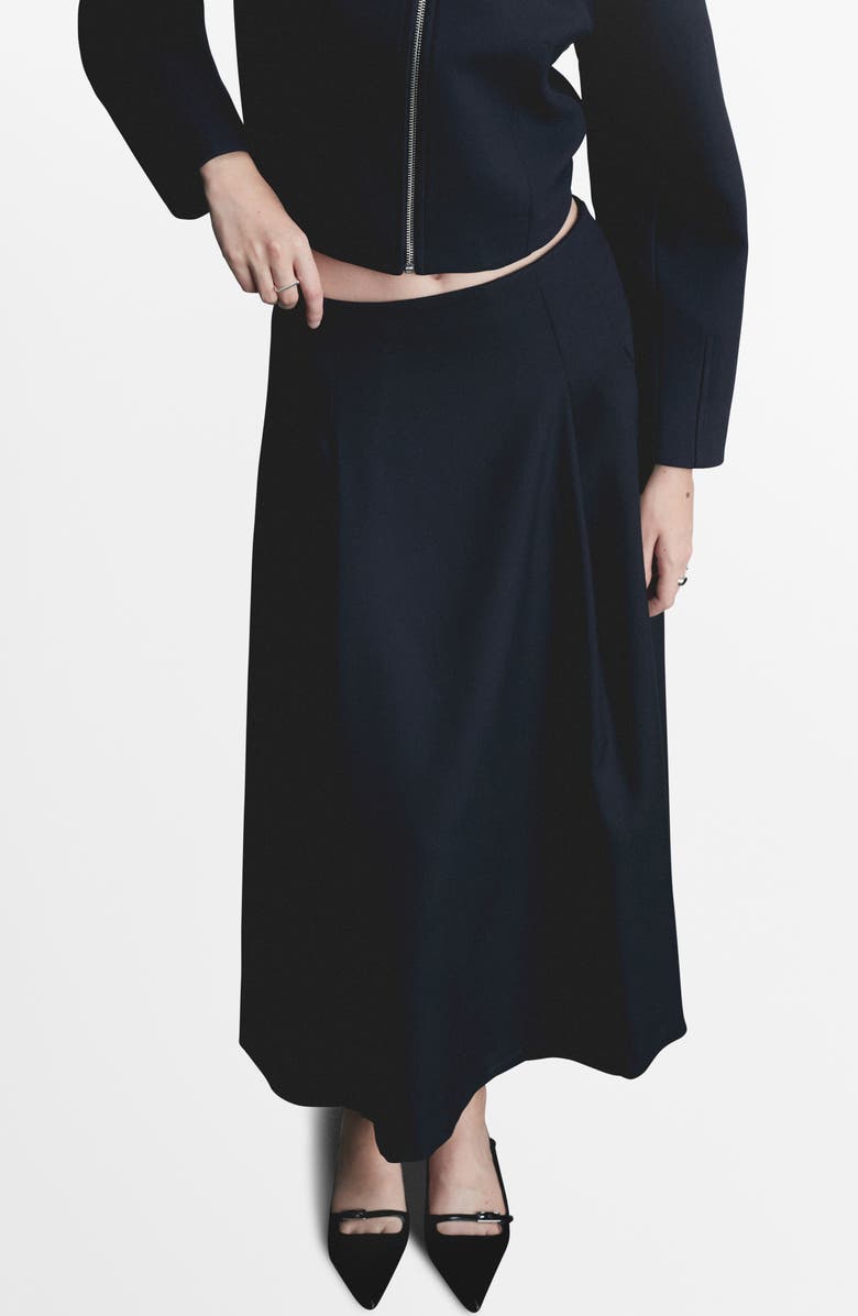 MANGO Pleated Detail Flared Skirt, Main, color, 