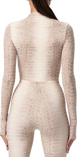 Print Turtleneck Top