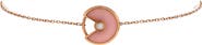 Pre-Owned Cartier Amulette de Cartier Bracelet 18K Rose Gold with Diamond and Pink Opal XS