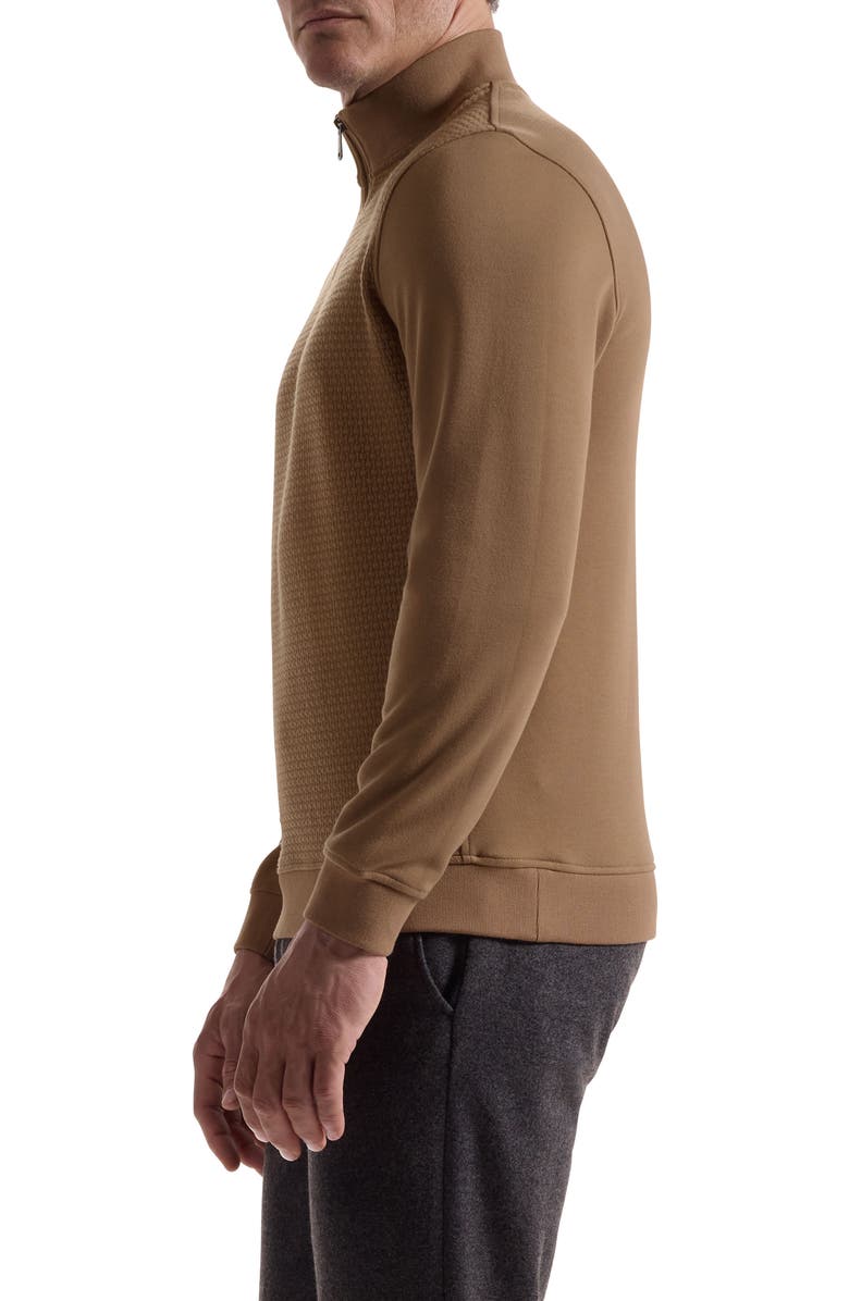 Bugatchi Quarter Zip Top, Alternate, color, Camel