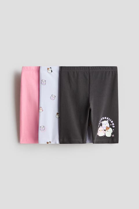 3-pack bike shorts with motif