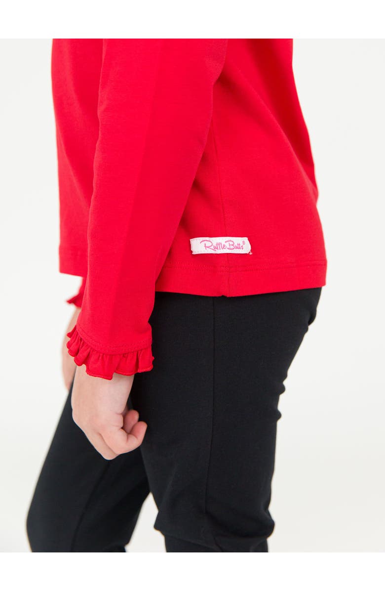 RuffleButts Girls Ruffle Leggings, Alternate, color, Black