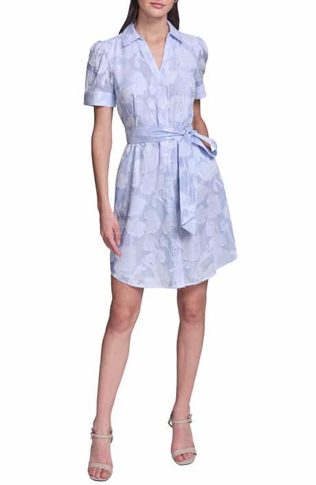 KARL LAGERFELD PARIS Floral Burnout Shirtdress