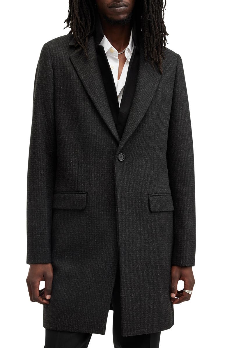 AllSaints Wixx Marled Topcoat, Main, color, 