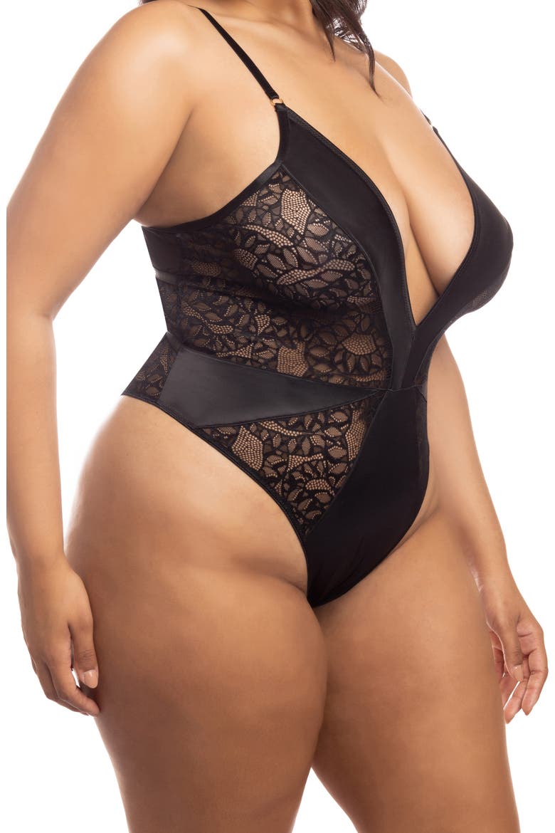 Amaya Lace Teddy, Main, color, BLACK