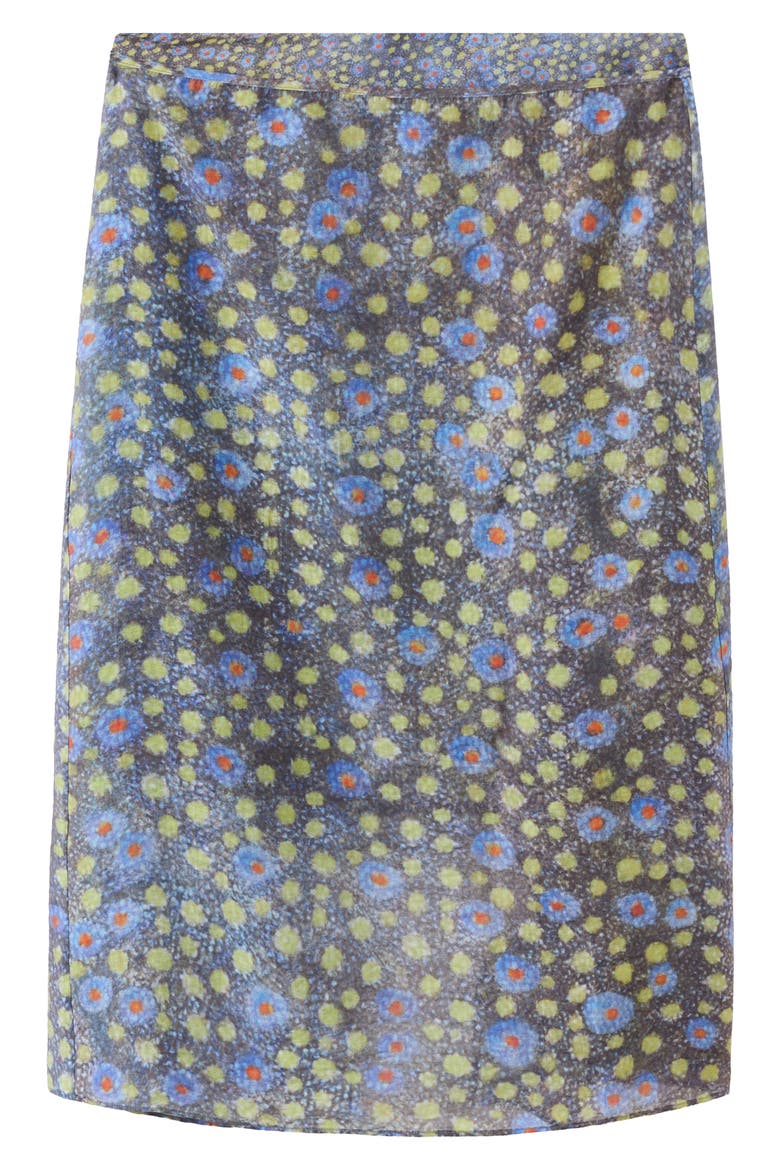 Printed Overlay Midi Skirt, Main, color, BLACK