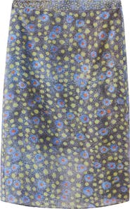 MANGO Printed Overlay Midi Skirt