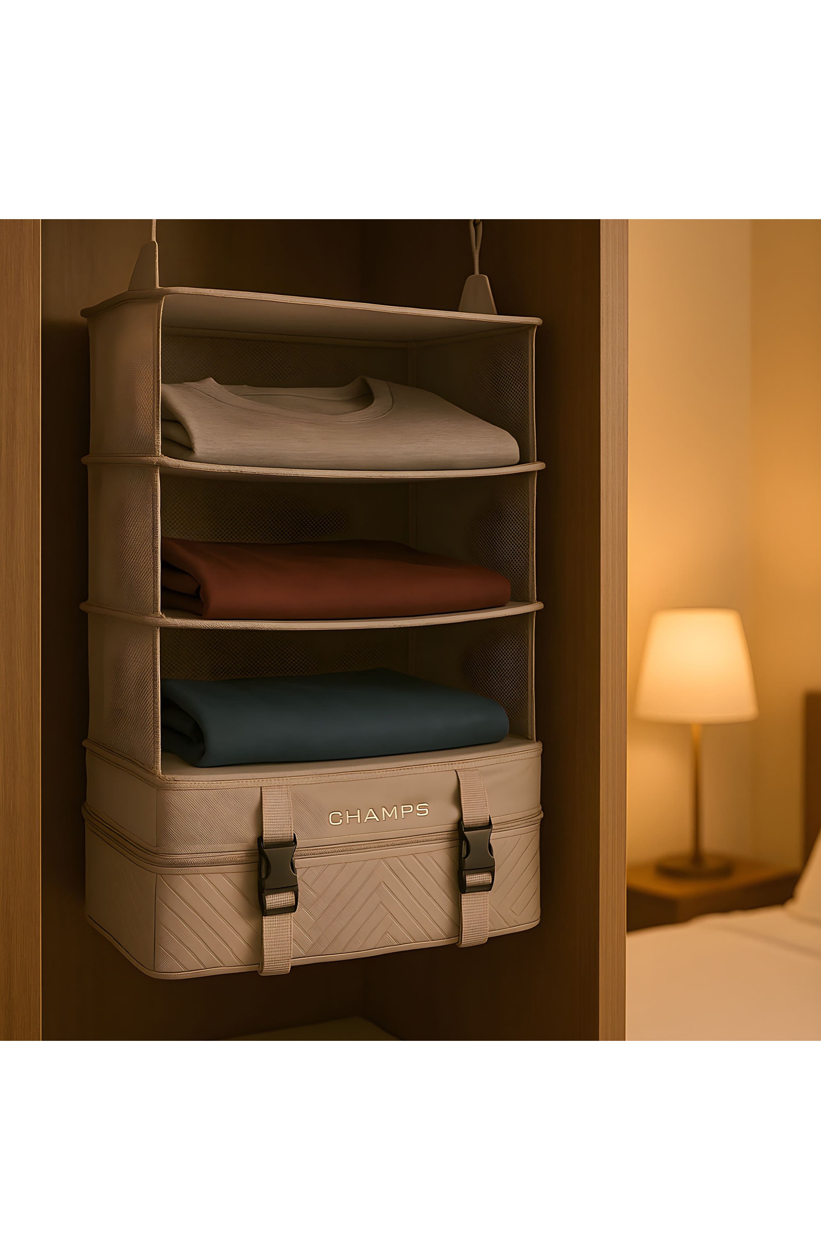 CHAMPS Travel Closet, Alternate, color, Off White