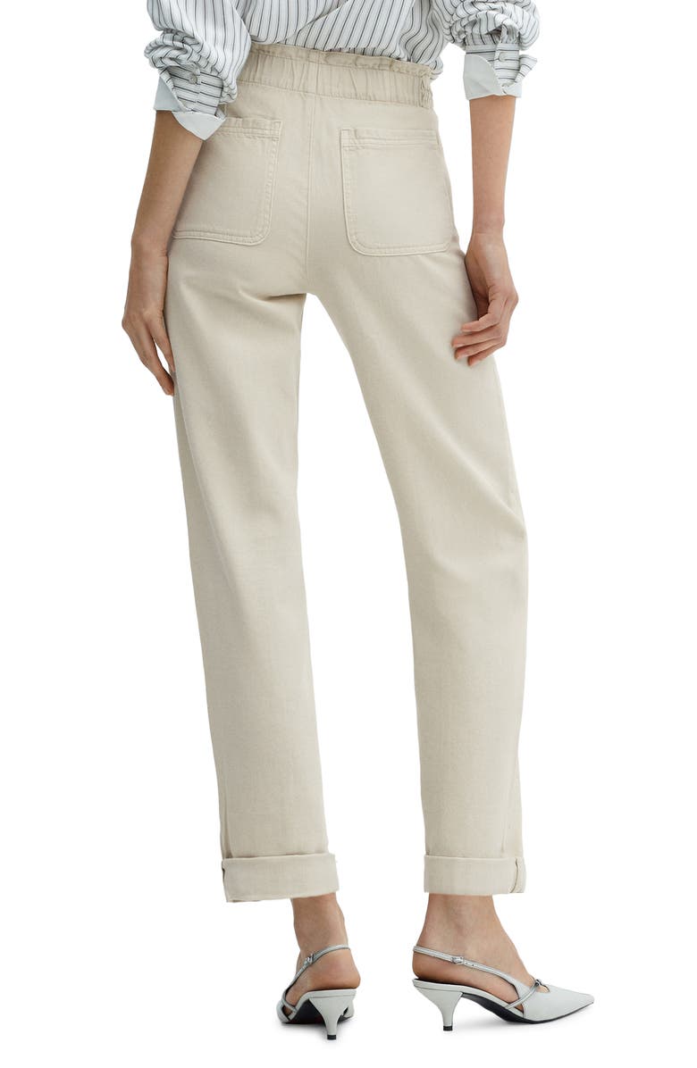 MANGO High Waist Taper Leg Ankle Jeans, Alternate, color, 