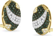 Haus of Brilliance 14K Yellow Gold 2-1/10 Cttw Diamond Oval Omega Back Stud Earring