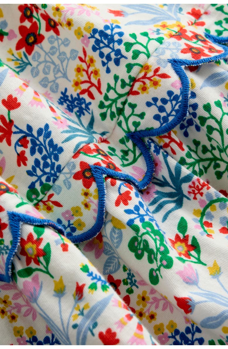 Mini Boden Kids' Floral Print Scallop Knit Sundress, Alternate, color, Floral