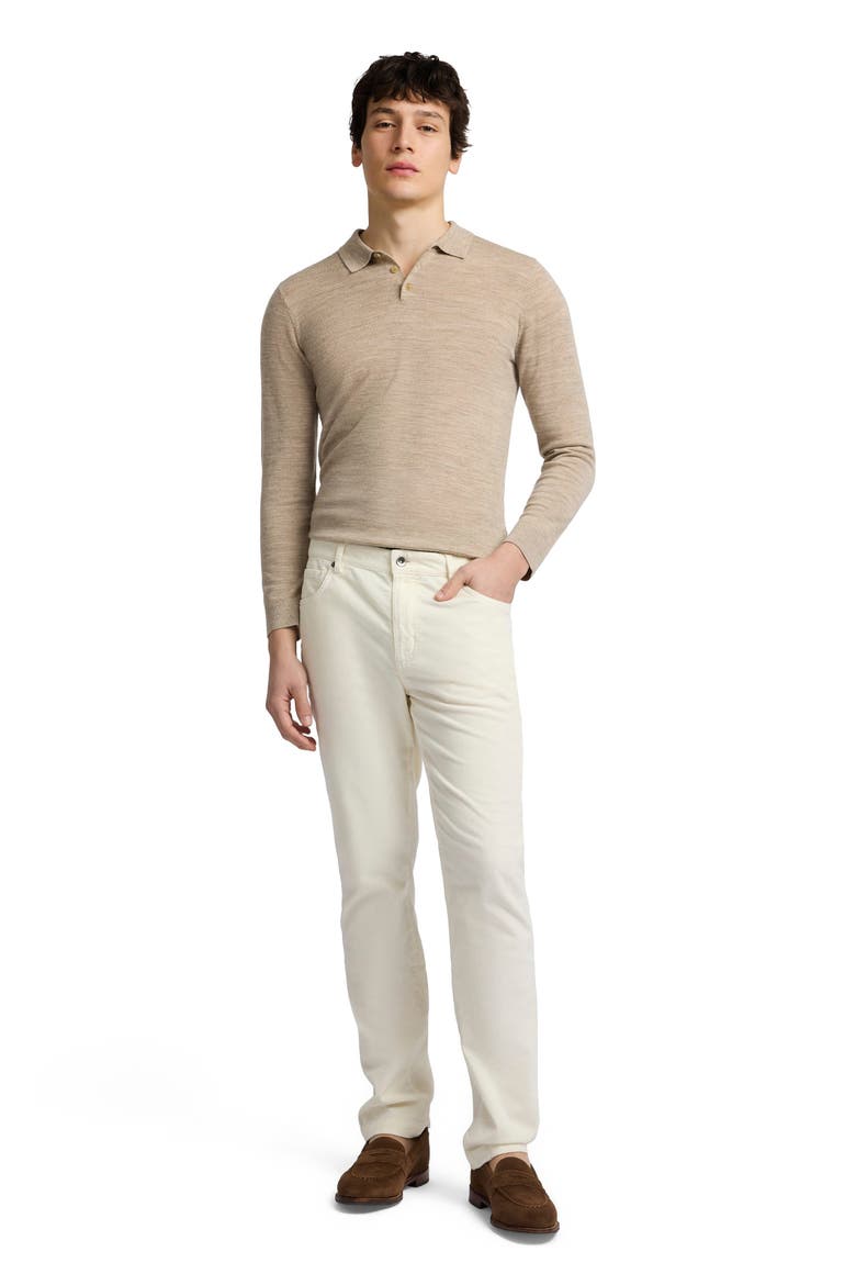 Stretch Cord 5 Pocket Pant, Main, color, Egret