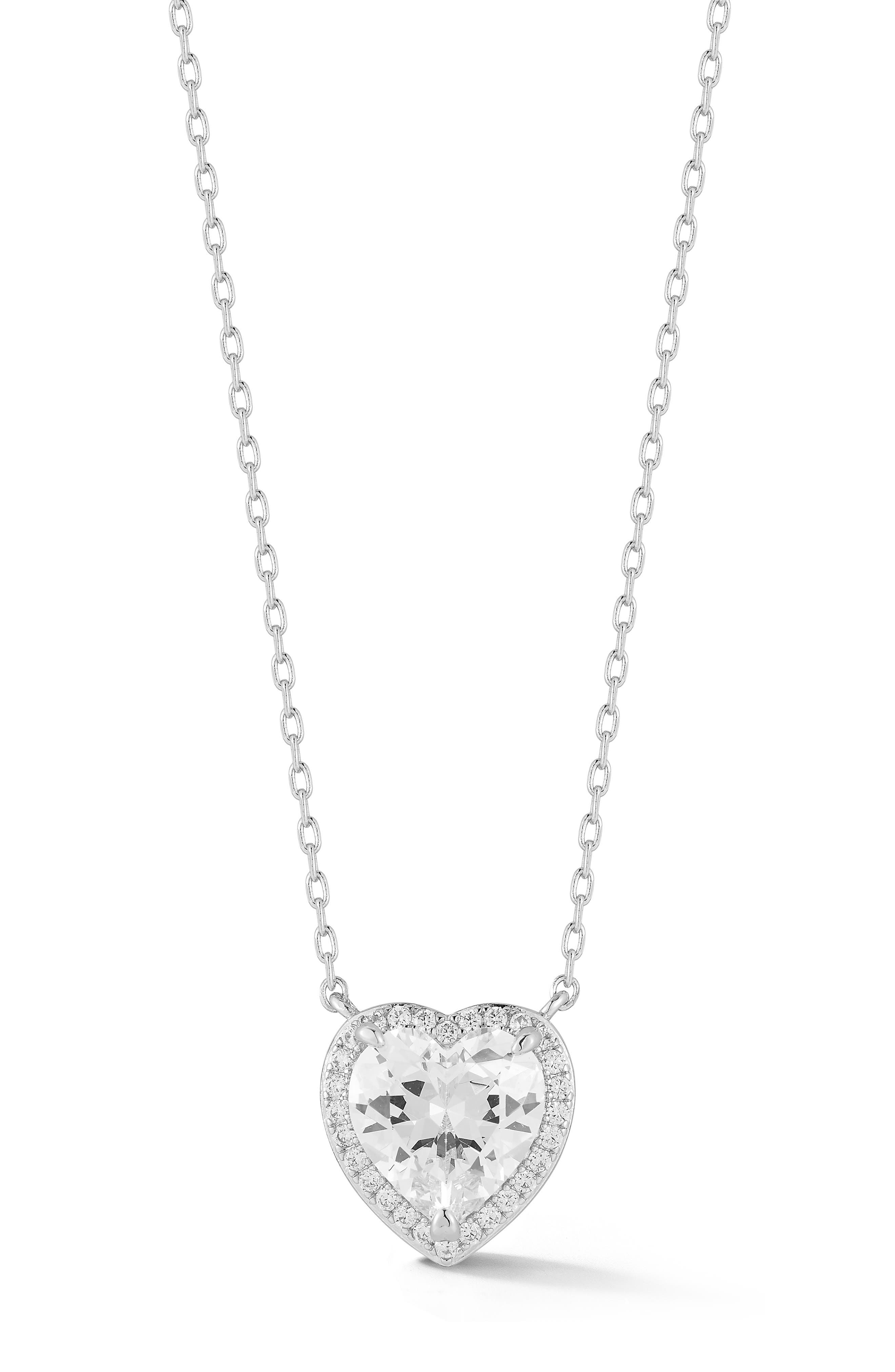 Heart Cubic Zirconia Pendant Necklace