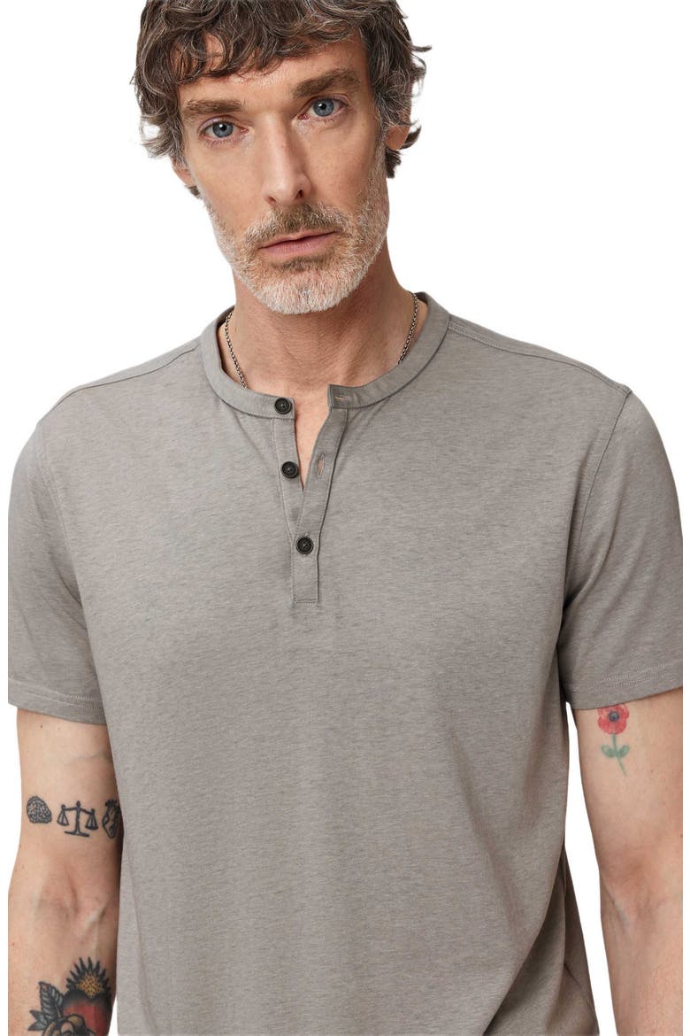 Duke Short Sleeve Henley, Alternate, color, GREY SKY