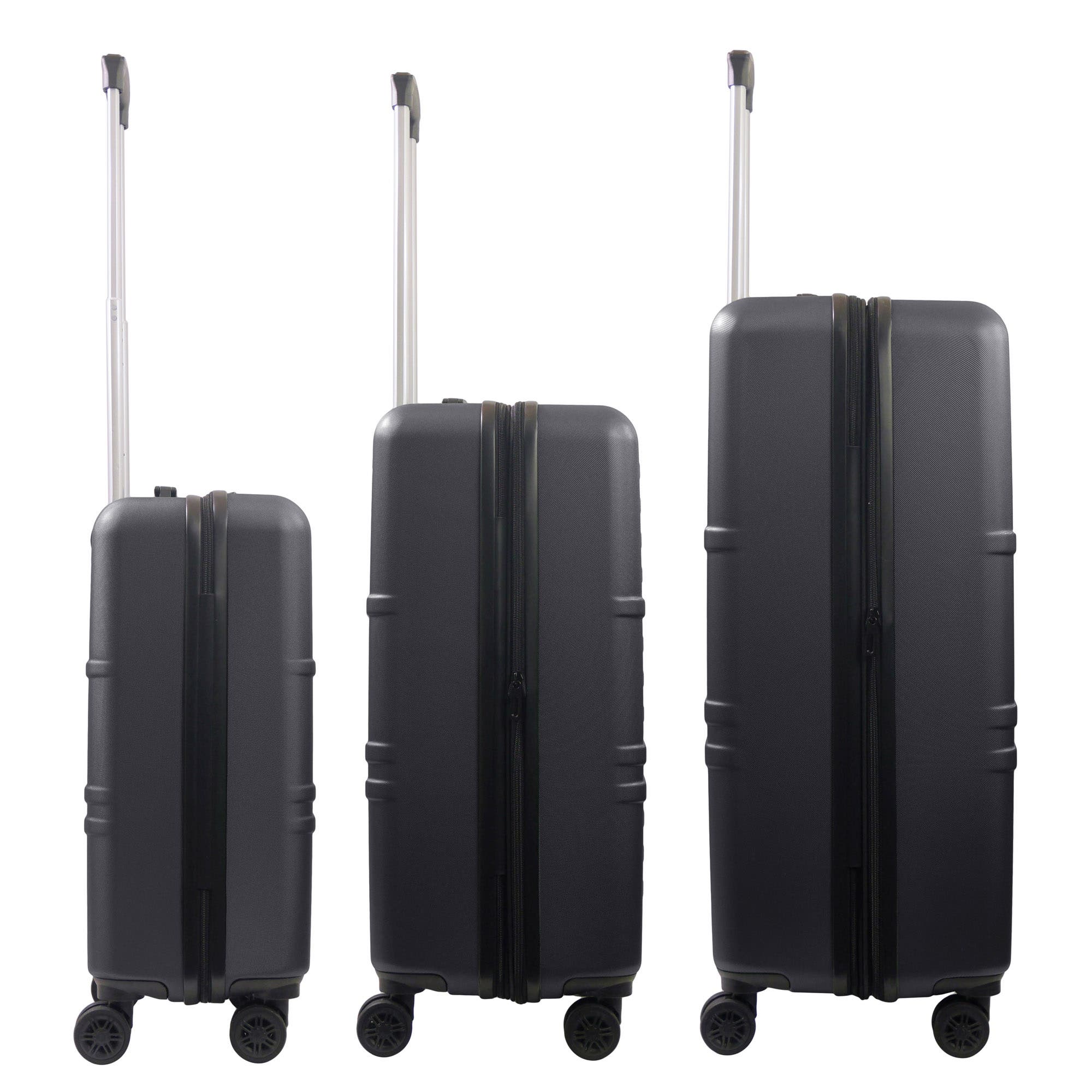 American Dreamliner 3-Piece Hardside Luggage Set 22.5", 26.5", 30", Alternate, color, Black