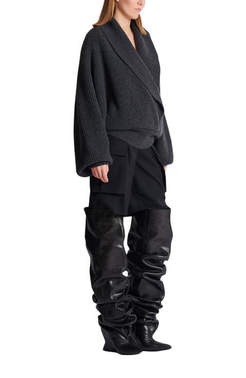 Oversized Wrap Knit Jumper