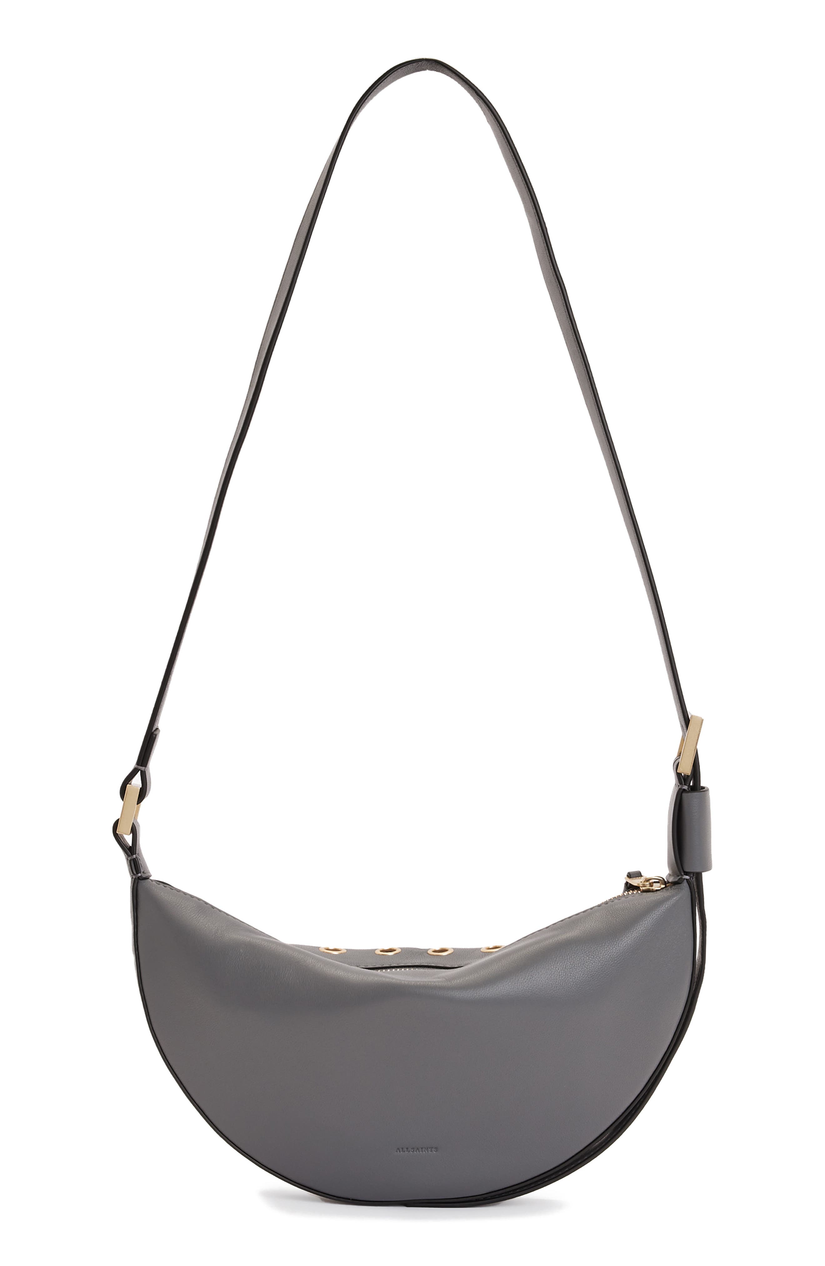 Half Moon Grommet Crossbody Bag, Alternate, color, SLATE GREY