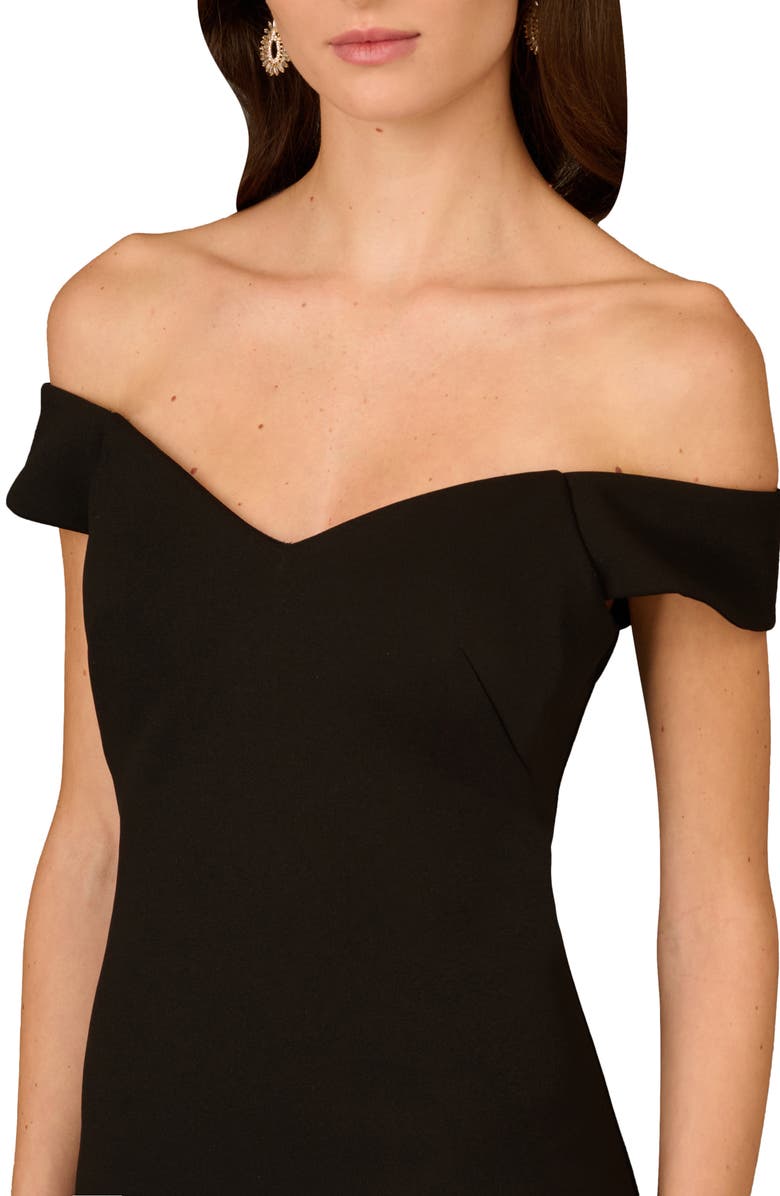 Aidan Mattox by Adrianna Papell Off the Shoulder Mixed Media Tiered Mermaid Gown, Alternate, color, 