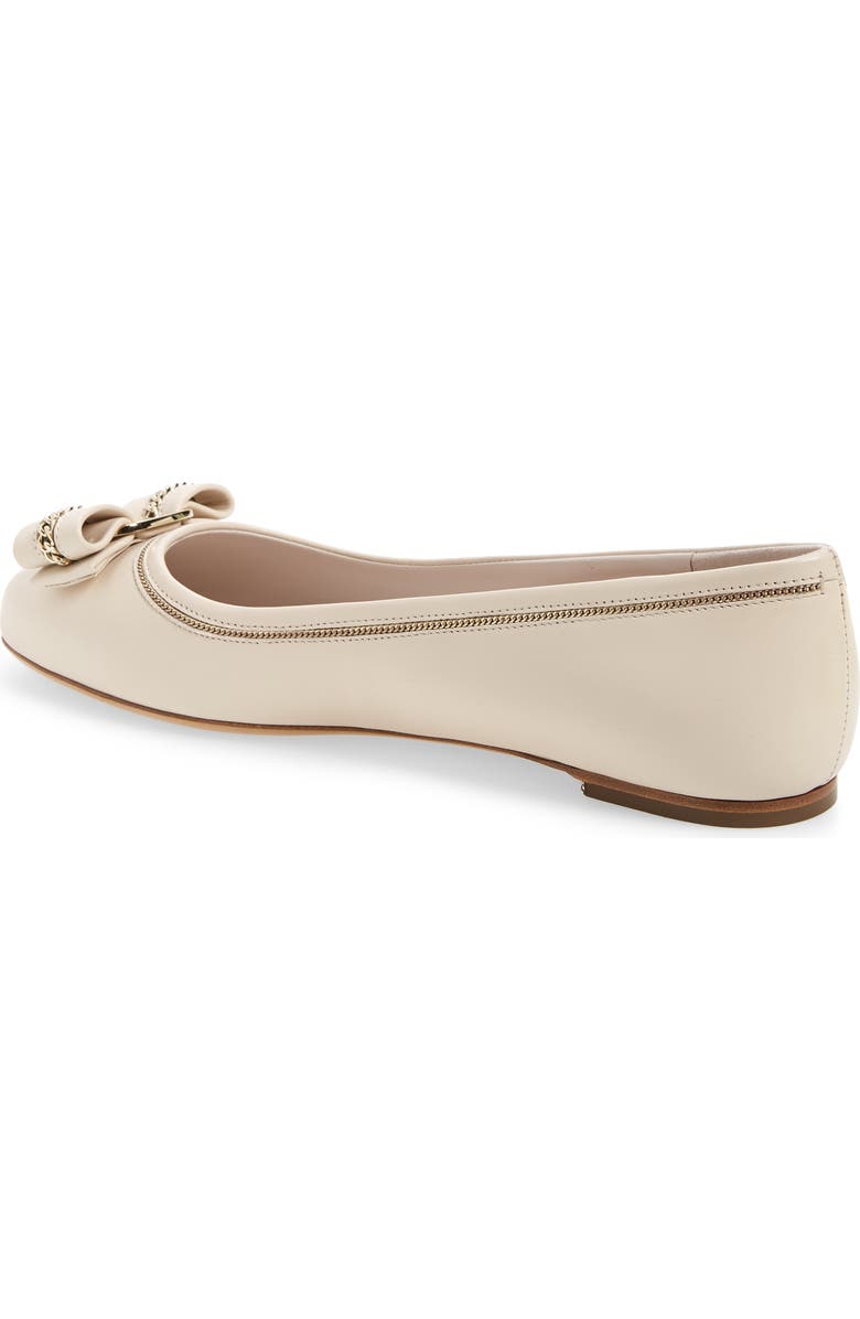 FERRAGAMO Salvatore Ferragamo Varina Lux Chain Bow Flat, Alternate, color,