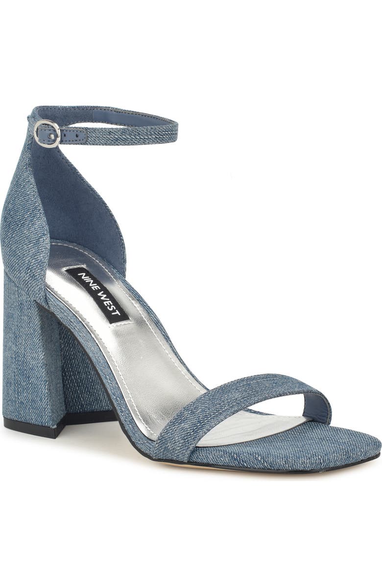 Nine West Ilea Ankle Strap Sandal, Main, color, Medium Blue