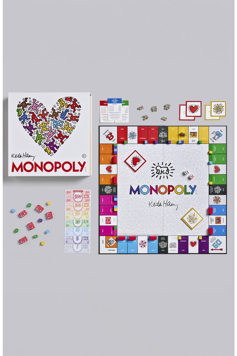Keith Haring Pop Shop 40th Anniversary Monopoly by WS Game Company, Main, color, Multi