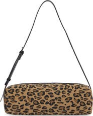 BCBG Leopard Print Barrel Shoulder Bag