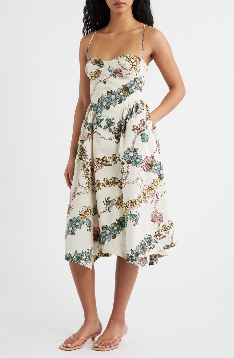 Free People Cherish Cotton Dress, Main, color, Ivory Combo