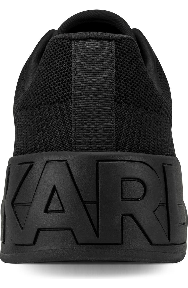 KARL LAGERFELD PARIS Knit T-Toe Karl Head Sneaker, Alternate, color, Black