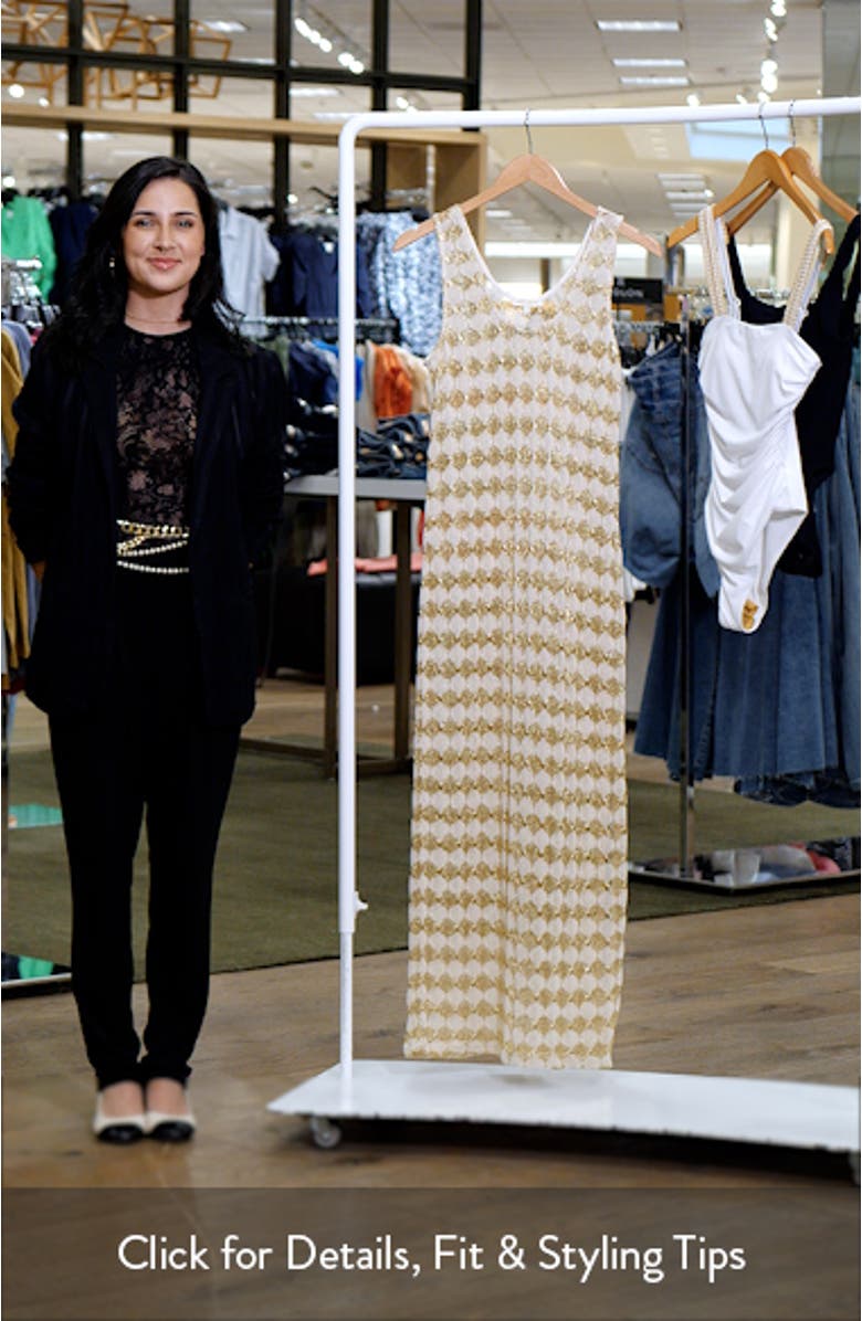 Angely Metallic Knit Cover-Up Midi Dress, sales video thumbnail