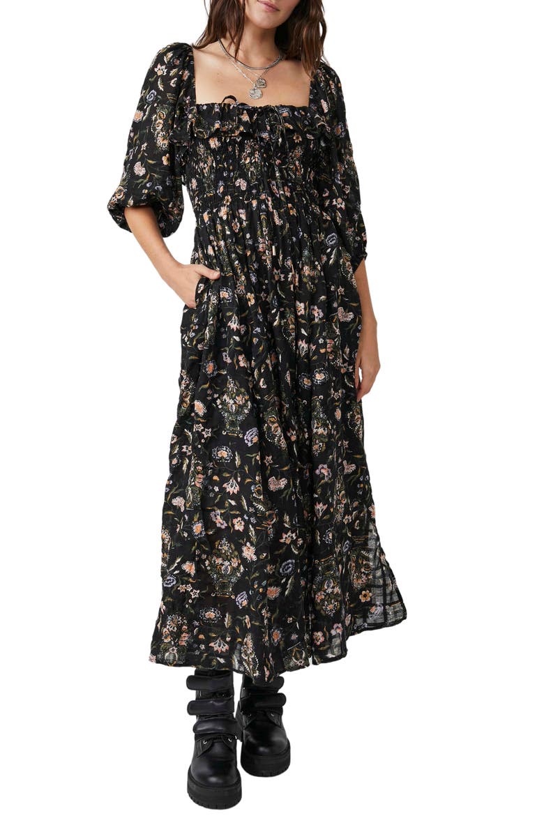 Oasis Print Maxi Dress, Main, color, BLACK COMBO