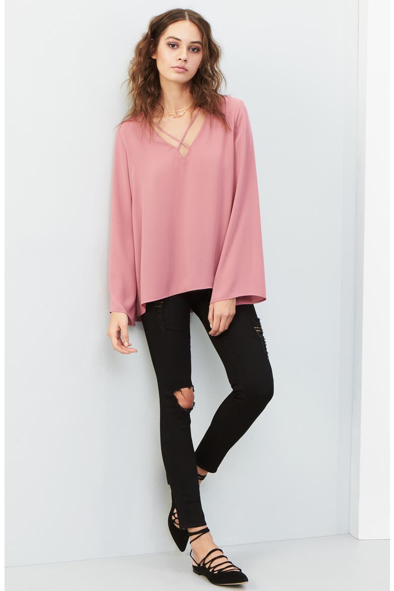 'Sarah' Skinny Jeans, Alternate, color, BLACK CAST