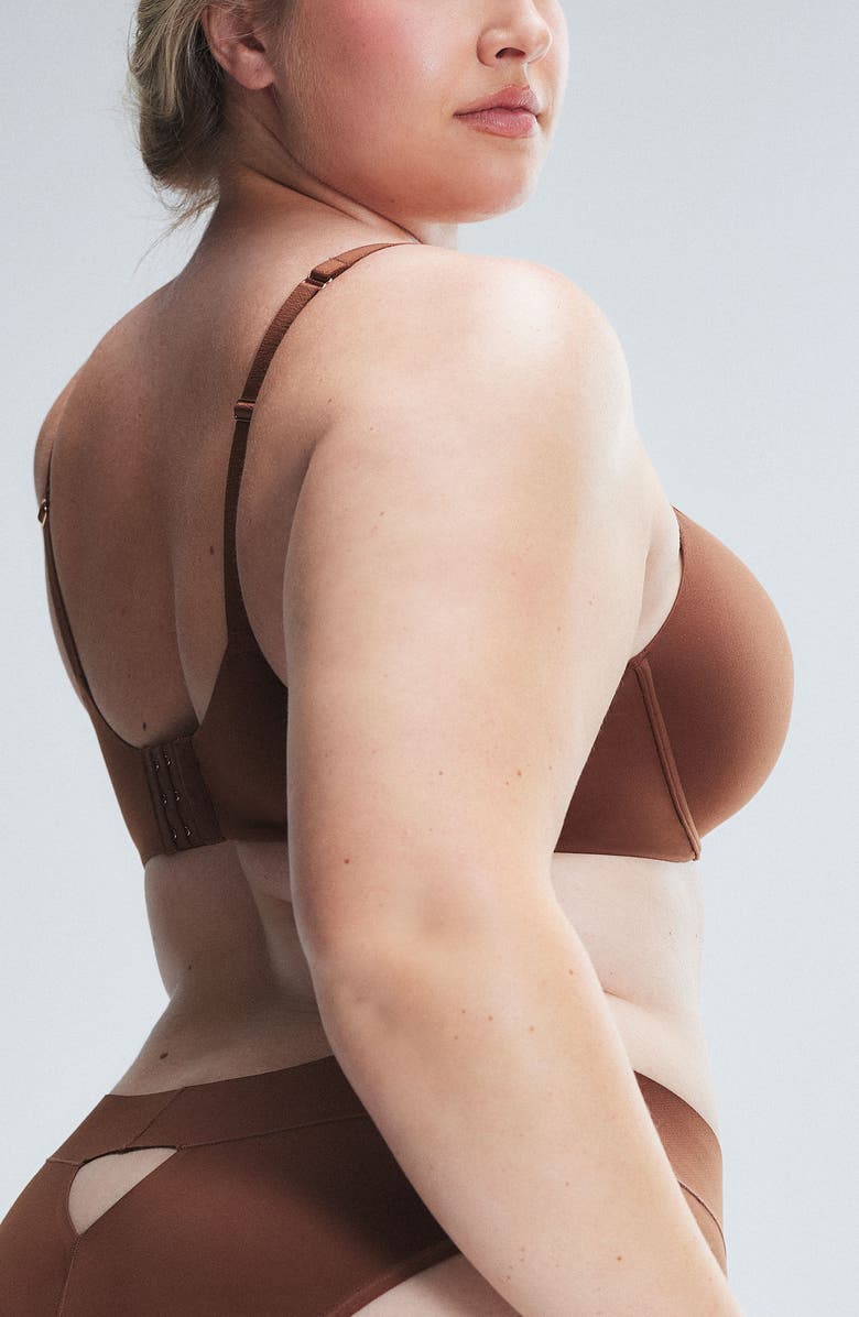 SAVAGE X FENTY Soft N' Savage Padded Demi Bra, Alternate, color, Brown Sugar Nude