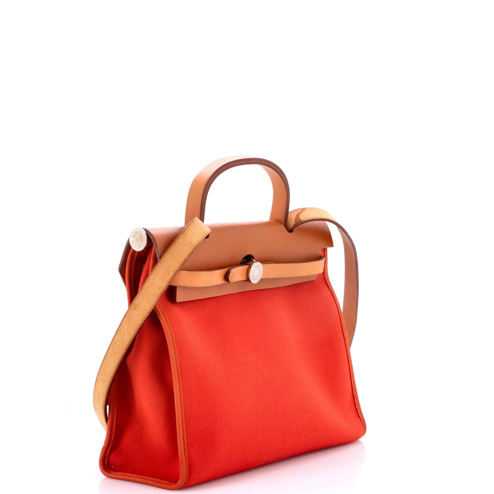 Herbag Zip Leather and Toile 31, Alternate, color, Red