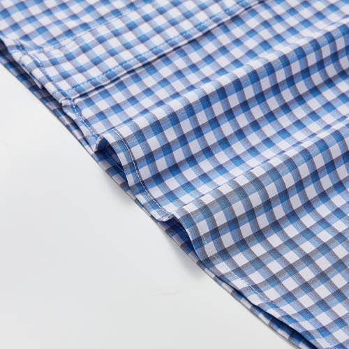 Regent Row Big And Tall Stanton Shirt Short Sleeve Button Down In Blue-plaid-60