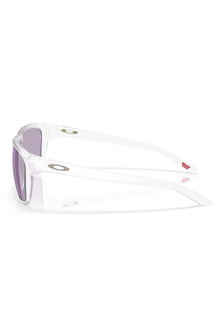 Sylas 60mm Prizm™ Rectangular Sunglasses, Alternate, color, MATTE CLEAR / PRIZM SLATE