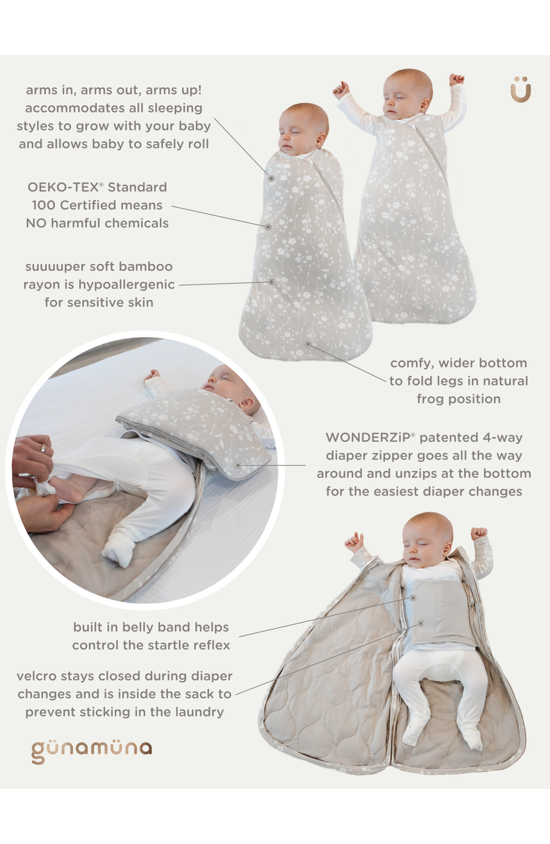gunamuna Swaddle Sleep Bag, 2.5 TOG - Baby, Alternate, color, Pooh