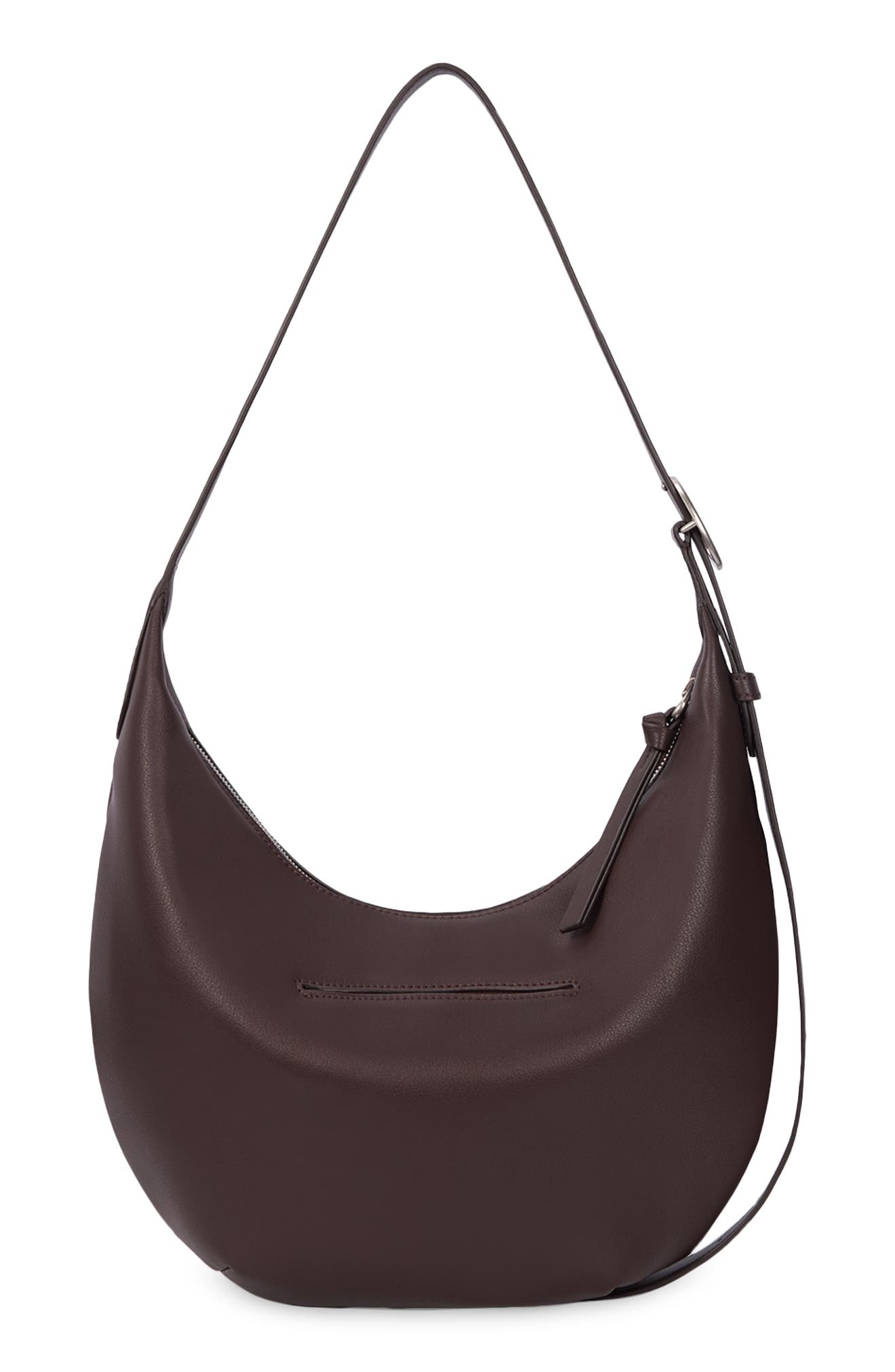 Oryany Crescent Leather Shoulder Bag, Alternate, color, Sepia