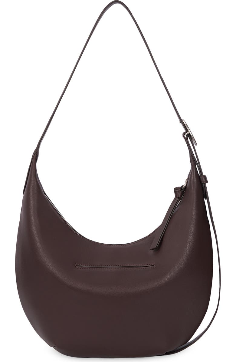 Oryany Crescent Leather Shoulder Bag, Alternate, color, Sepia
