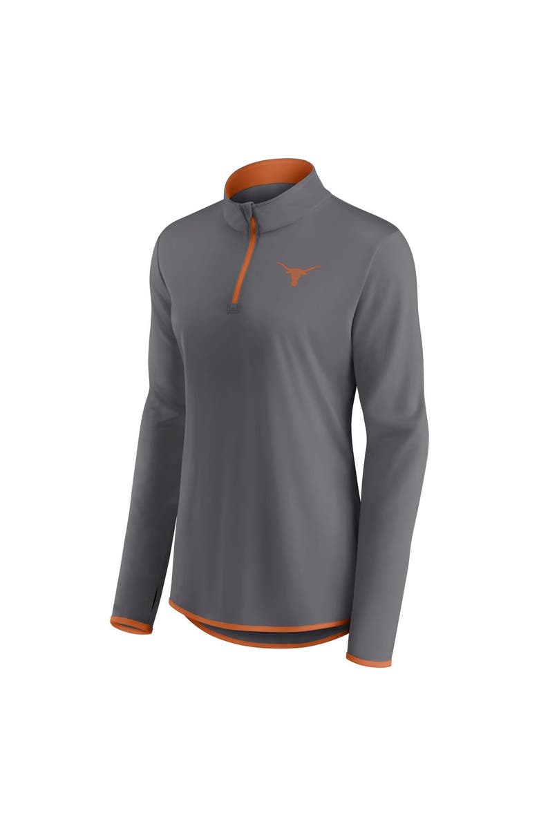 FANATICS Women's Fanatics Branded  Gray Texas Longhorns Corner Quarter-Zip Top, Alternate, color, 