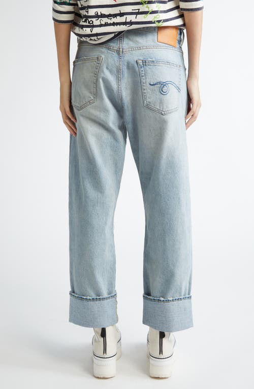 Shop R13 Cuffed X-boyfriend Jeans In Elroy Selvedge Blue