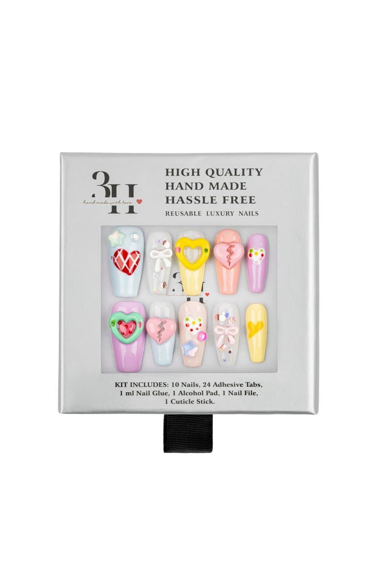 3H Nails Kawaii Crush Luxury Handmade Press On Nails, Alternate, color, Multicolor