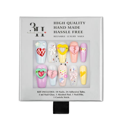 3h Nails Kawaii Crush Luxury Handmade Press On Nails In Multi